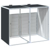 Wheelie Bin Säilytys Double Bins Antrasiitti 144x81x113cm Teräs