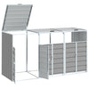 Wheelie Bin Säilytys Triple Bins Harmaa 216x81x115 cm Teräs