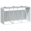 Wheelie Bin Säilytys Triple Bins Harmaa 216x81x115 cm Teräs