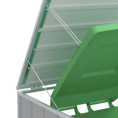 Wheelie Bin Säilytys Triple Bins Harmaa 216x81x115 cm Teräs