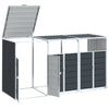 Wheelie Bin Säilytys Triple Bins Antrasiitti 216x81x115cm Teräs