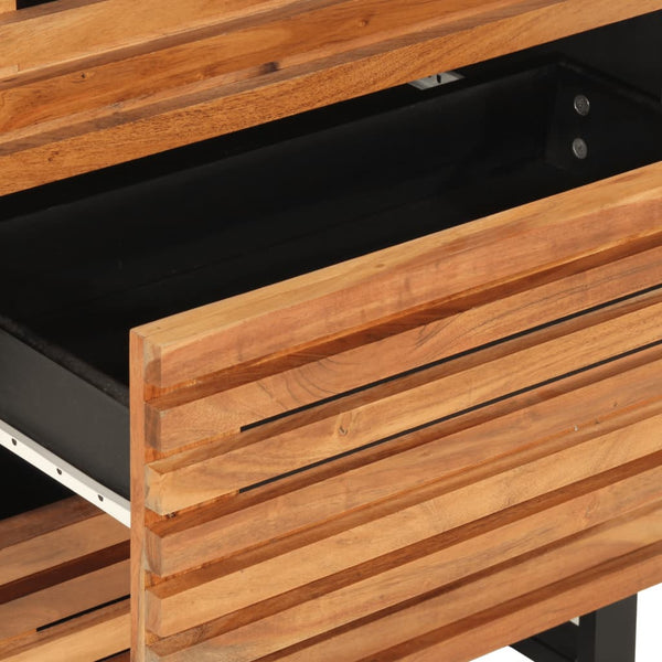 60x34x75 cm täysi akasiapuu 2 kpl senkkejä