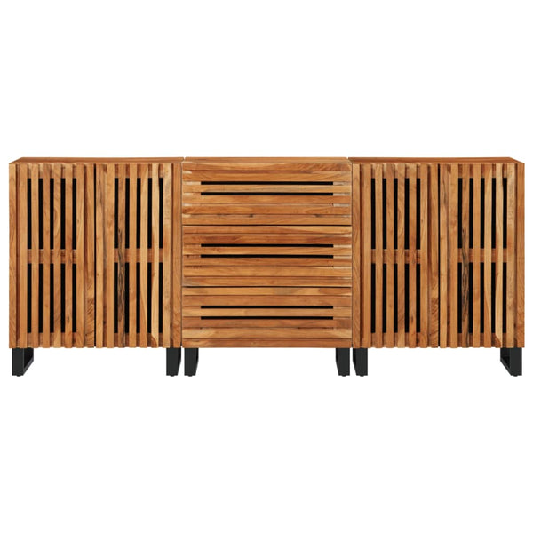 3 kpl senkkejä 60x34x75 cm täysi akasiapuu