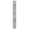 Kenkäkaappi peilillä 4 tasoinen betoninharmaa 63x17x134 cm