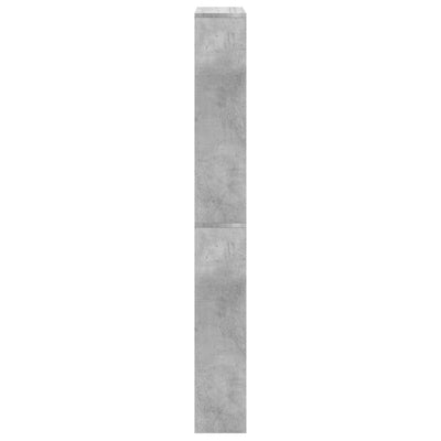 Betoninharmaa kenkäkaappi peilillä 4 tasoinen Delira 63x17x134cm