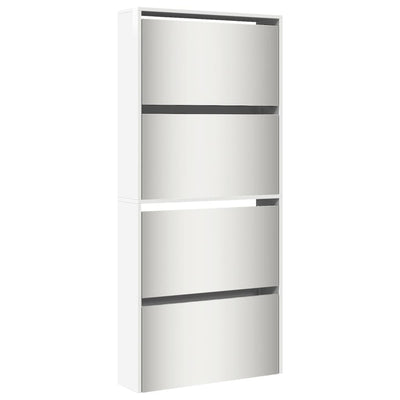 Valk kenkäkaappi peilillä 4 tasoa Delira 63x17x134cm (korkeakiilto)