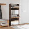 Kenkäkaappi peilillä 4 tasoa ruskea tammi 63x17x134 cm