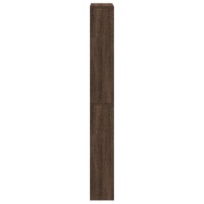 Kenkäkaappi peilillä 4 tasoa ruskea tammi 63x17x134 cm