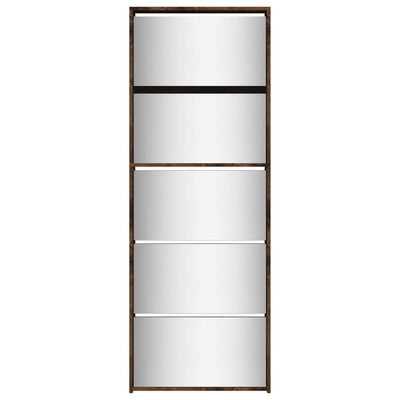 Savutammi kenkäkaappi peilillä Calminica 63x17x169,5cm (5-kerroksinen)