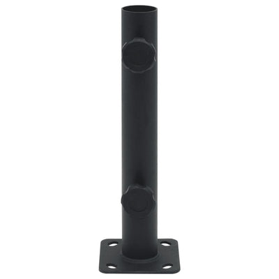 Mattamusta aurinkovarjon jalusta Leonede Ø32/34/38 mm (teräs)