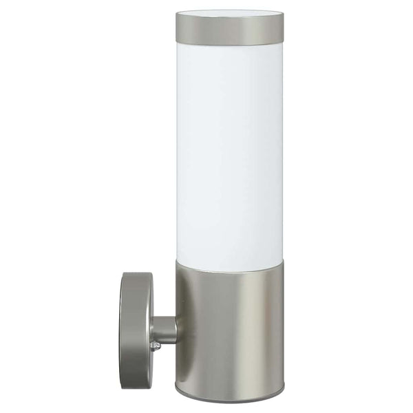 Ulkoisen seinävalon 2 kpl Hopea 12 x 8,5 x 27 cm