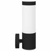 Ulkoisen seinävalon 2 kpl Musta 12 x 8,5 x 27 cm