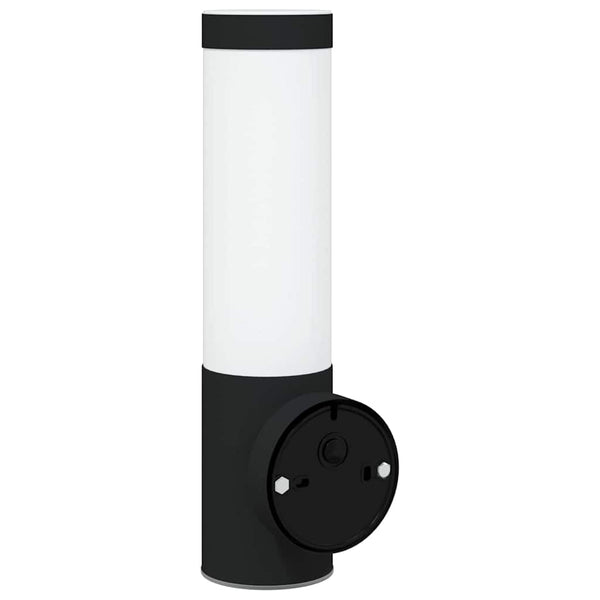 Ulkoisen seinävalon 2 kpl Musta 12 x 8,5 x 29 cm