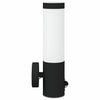 Ulkoisen seinävalon 2 kpl Musta 12 x 8,5 x 29 cm