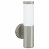 Ulkoisen seinävalon 2 kpl Hopea 15 x 7,5 x 33 cm