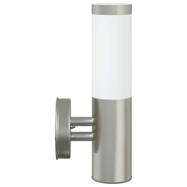 Ulkoisen seinävalon 2 kpl Hopea 15 x 7,5 x 33 cm