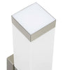 Ulkoisen seinävalon 2 kpl Hopea 10.5 x 6 x 33 cm