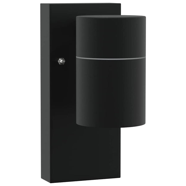Ulkoisen seinävalon 2 kpl Musta 6,5 x 10,5 x 16 cm