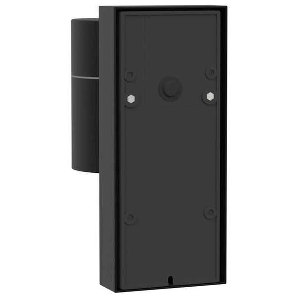 Ulkoisen seinävalon 2 kpl Musta 6,5 x 10,5 x 16 cm