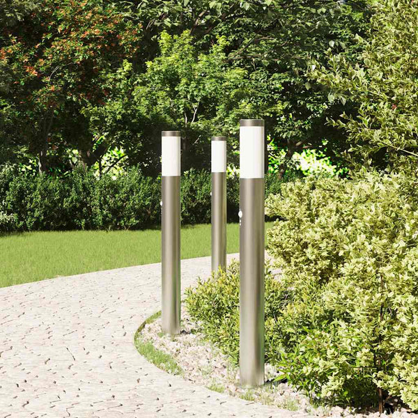 Pollarivalaisimet sensorilla 3 kpl 80 cm ruostumaton teräs IP44