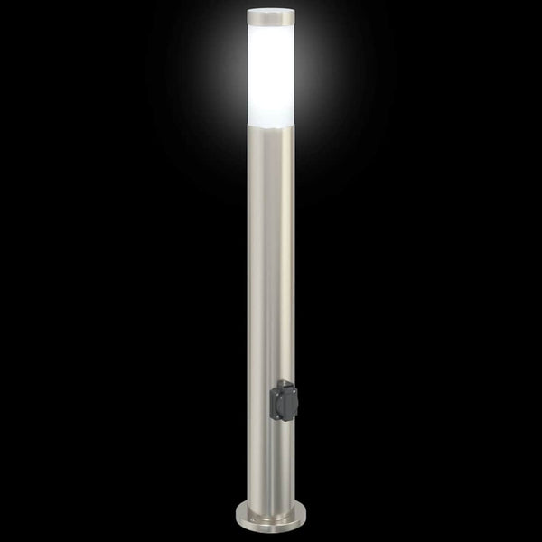 Pollarivalaisimet pistorasialla 3 kpl 80 cm ruostumaton teräs IP44