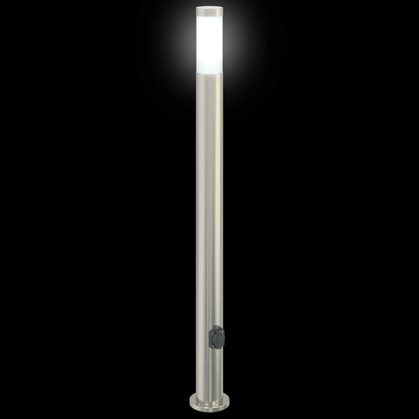 Pollarivalaisimet pistorasialla 3 kpl 110 cm ruostumaton teräs IP44