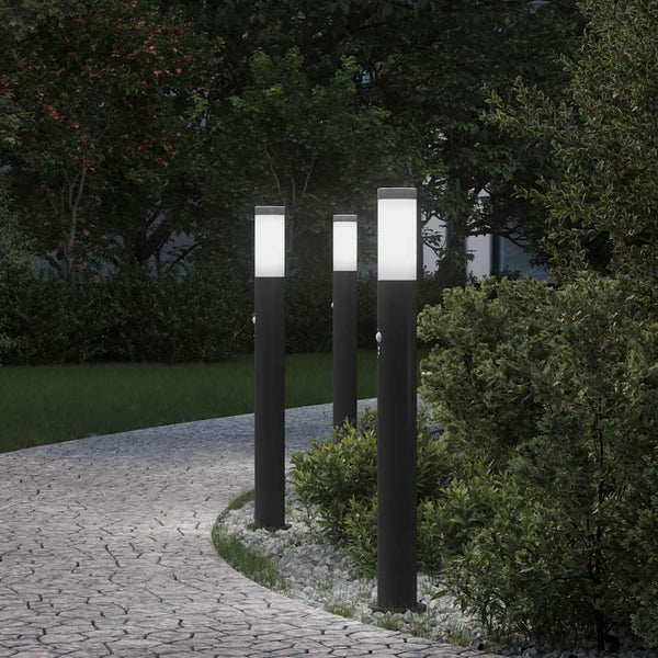Pollarivalaisimet sensorilla 3 kpl 80 cm ruostumaton teräs IP44