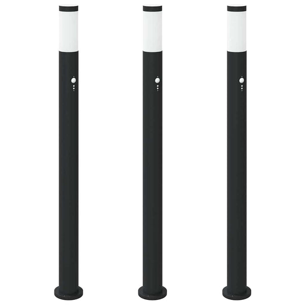 Pollarivalaisimet sensorilla 3 kpl 110 cm ruostumaton teräs IP44