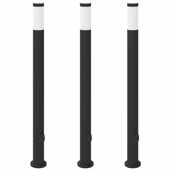 Pollarivalaisimet pistorasialla 3 kpl 110 cm ruostumaton teräs IP44