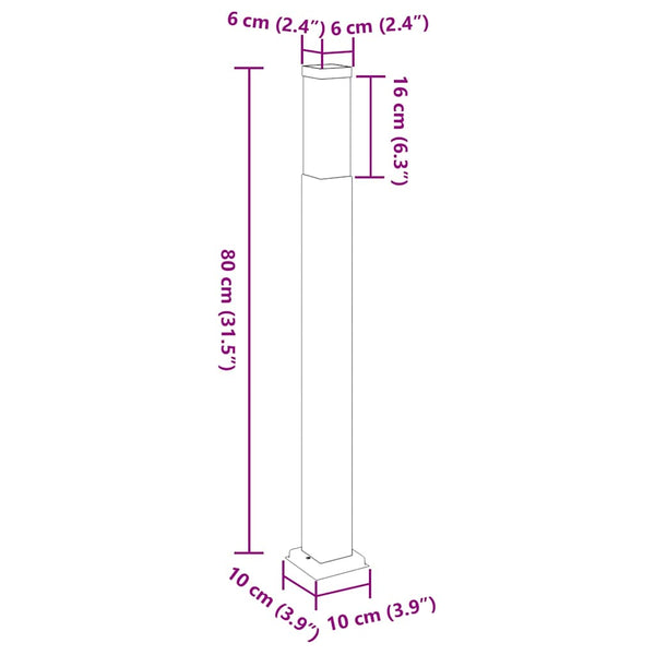Pollarivalaisin 80 cm ruostumaton teräs IP44