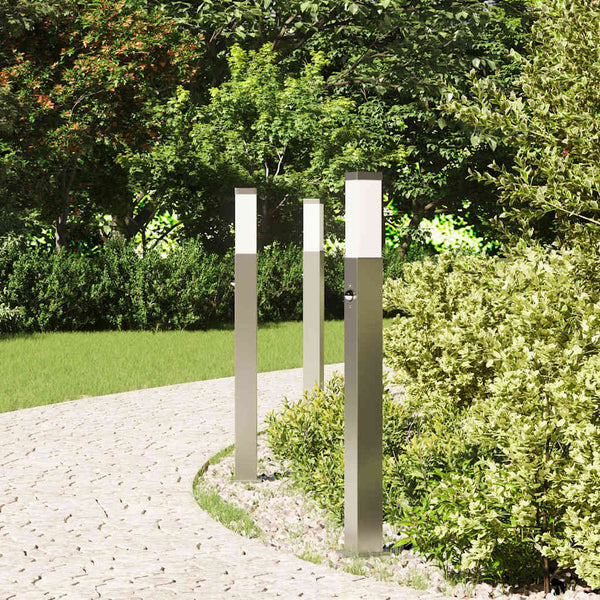 Pollarivalaisimet sensorilla 3 kpl 80 cm ruostumaton teräs IP44