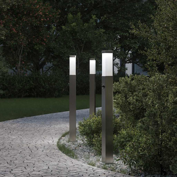 Pollarivalaisimet sensorilla 3 kpl 80 cm ruostumaton teräs IP44
