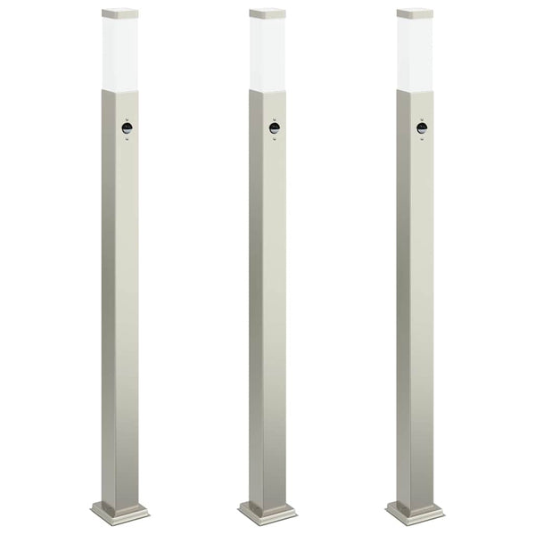 Pollarivalaisimet sensorilla 3 kpl 110 cm ruostumaton teräs IP44