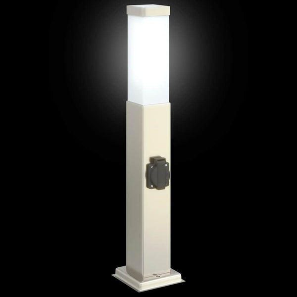 Pollarivalaisimet pistorasialla 3 kpl 50 cm ruostumaton teräs IP44