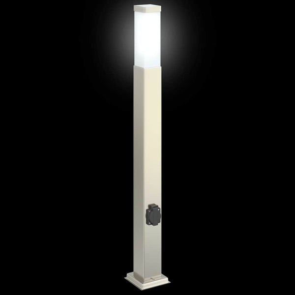 Pollarivalaisimet pistorasialla 3 kpl 80 cm ruostumaton teräs IP44