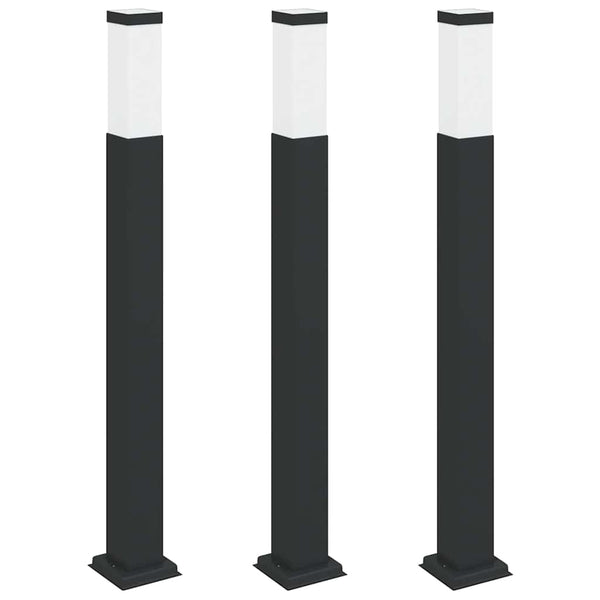 Pollarivalot 3 kpl 80 cm musta IP44