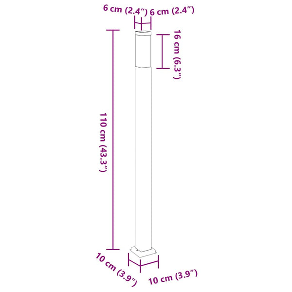 Pollarivalaisin 110 cm musta IP44