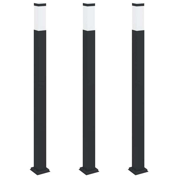 Pollarivalaisimet 3 kpl 110 cm musta IP44