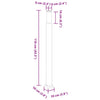 Pollarivalaisimet 3 kpl 110 cm musta IP44