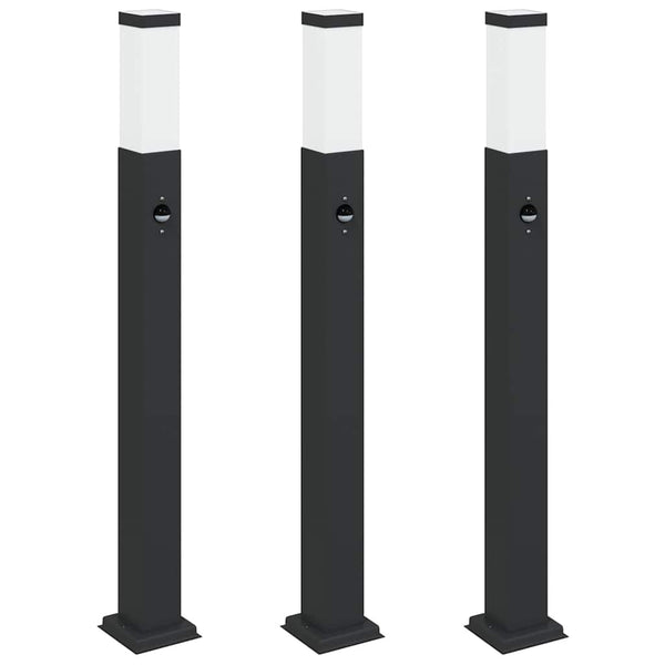 Pollarivalot sensorilla 3 kpl 80 cm musta IP44
