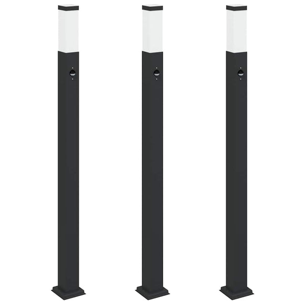 Pollarivalot sensorilla 3 kpl 110 cm musta IP44