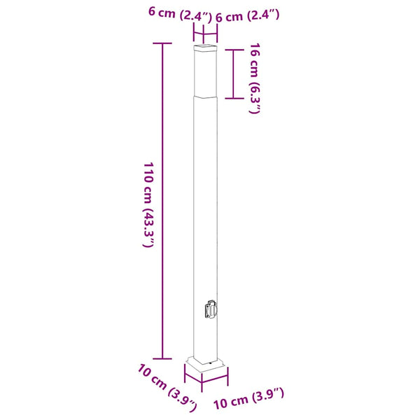 Pollarivalaisimet pistorasialla 3 kpl 110 cm musta IP44
