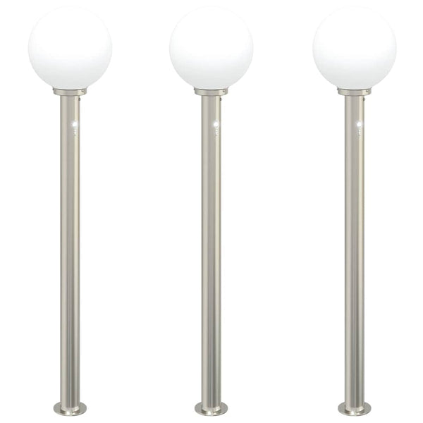 Pollarivalot sensorilla 3 kpl 120 cm ruostumaton teräs IP44