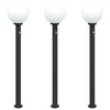 Pollarivalot sensorilla 3 kpl 120 cm musta IP44