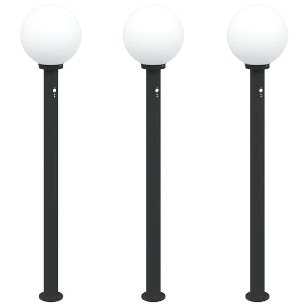 Pollarivalot sensorilla 3 kpl 120 cm musta IP44