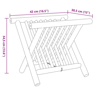 Lehtiteline 42x30,5x34,5 cm bambu
