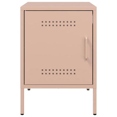 Yöpöydät 2 kpl pinkki 36x39x50,5 cm teräs