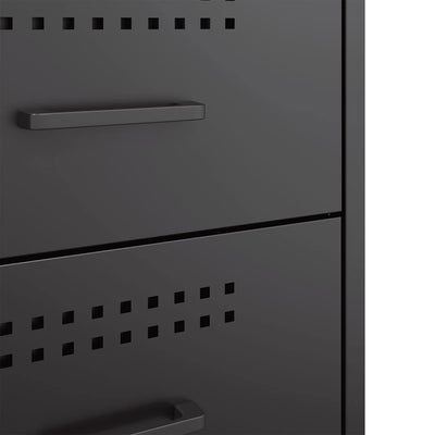 Musta tv-taso Militar 36x39x50,5cm (teräs)