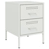 Valkoinen yöpöytä Militar 36x39x50,5cm (teräs)