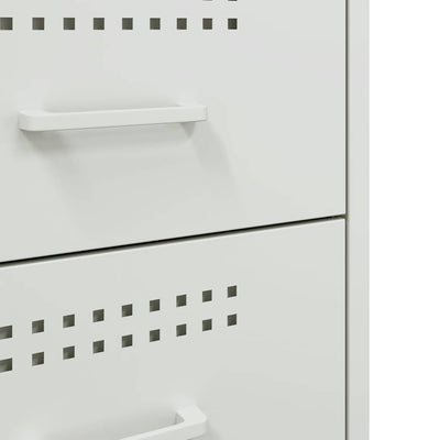 Valkoinen yöpöydät Militar 36x39x50,5cm (2 kpl, teräs)